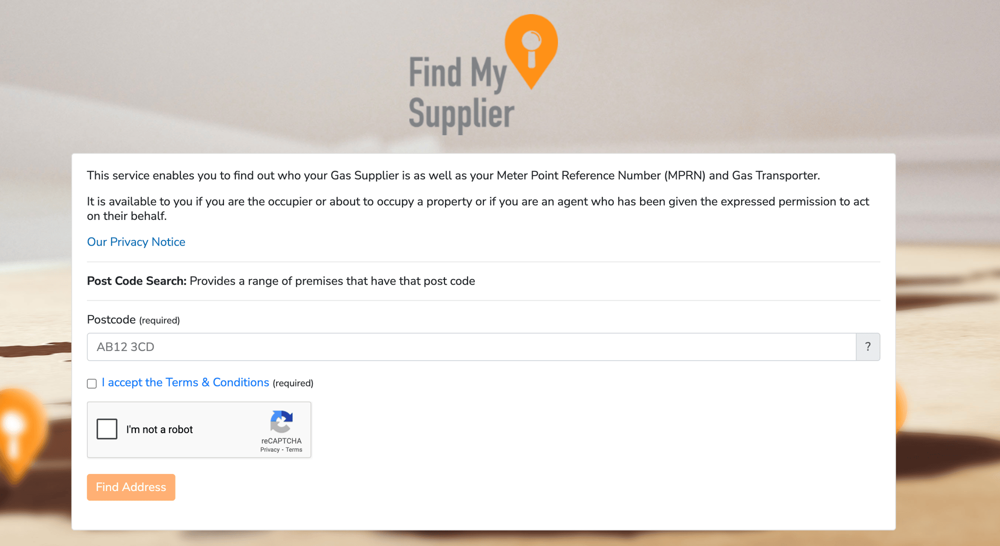 Find My Supplier Tool