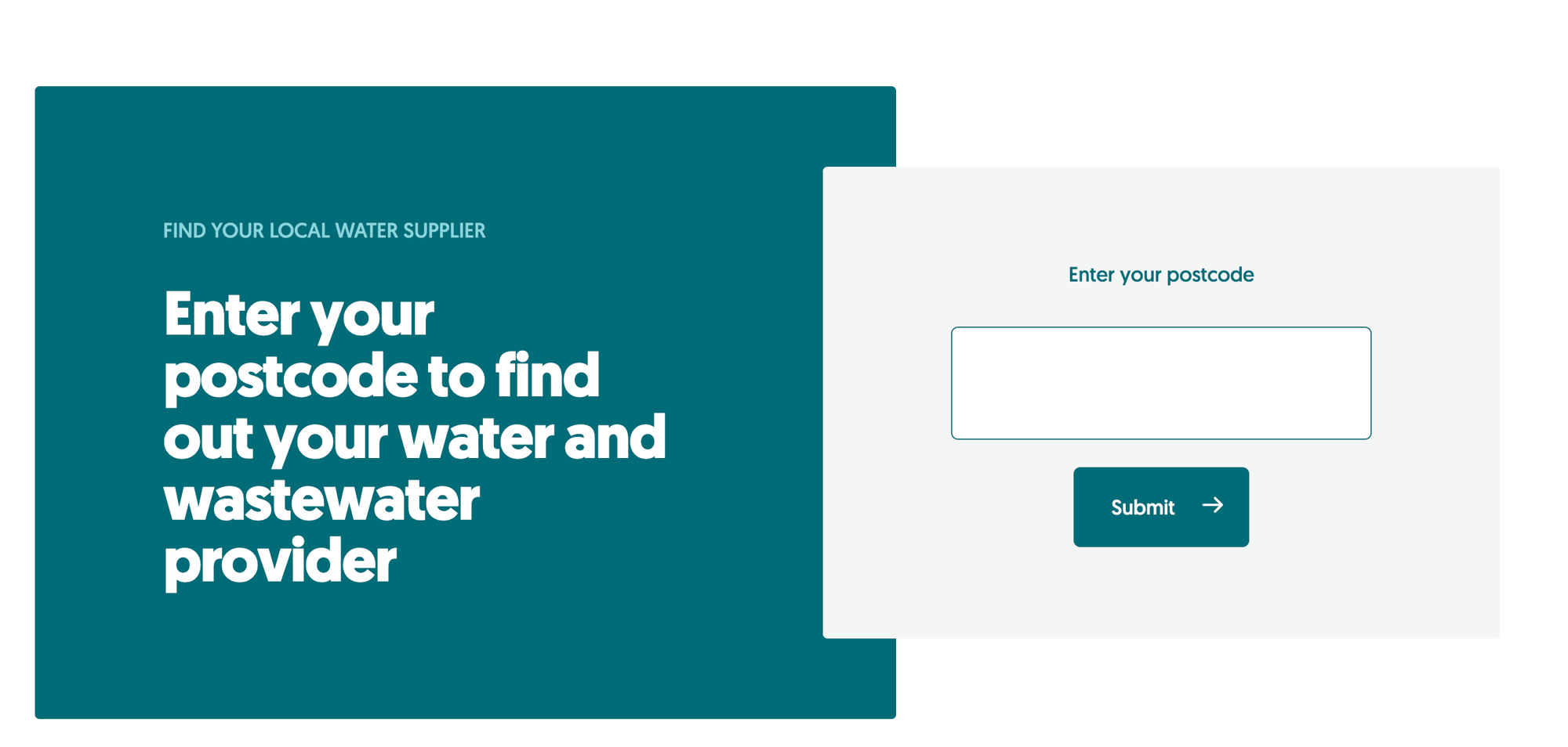 Find My Water Provider Tool Find My Water Provider Tool