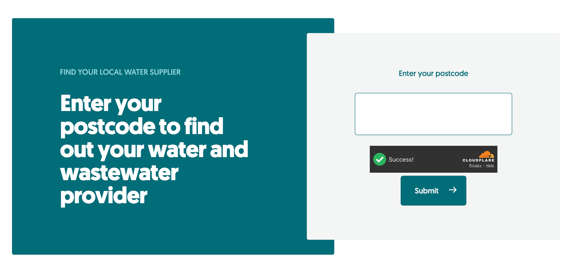 Water UK postcode checker 