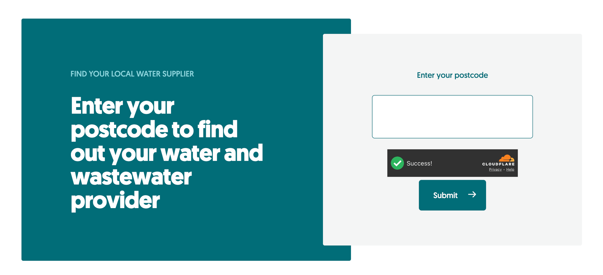 Water UK postcode checker