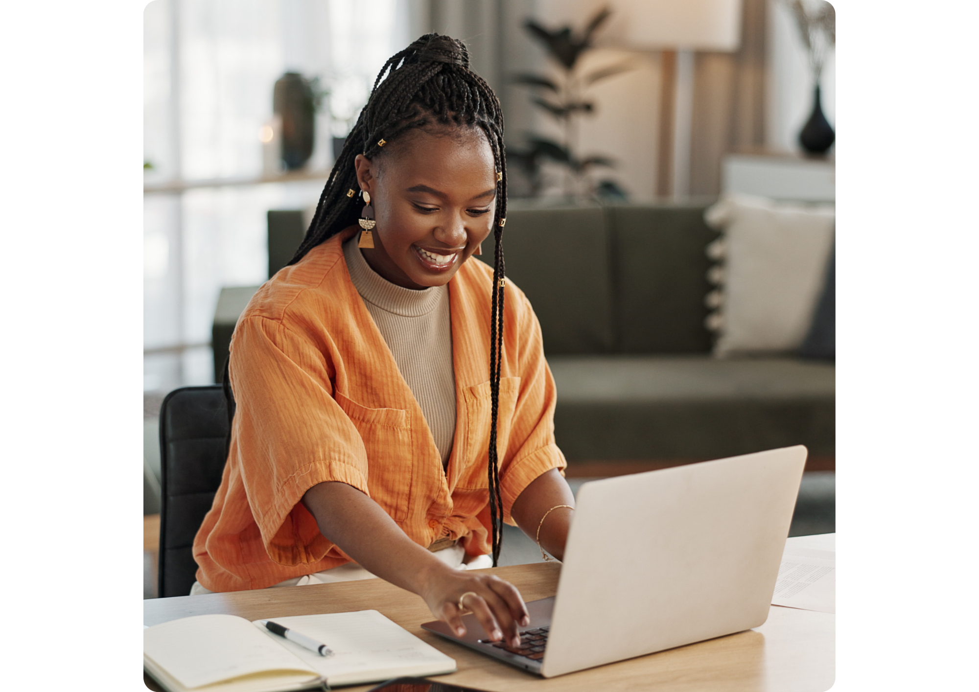Woman with laptop 