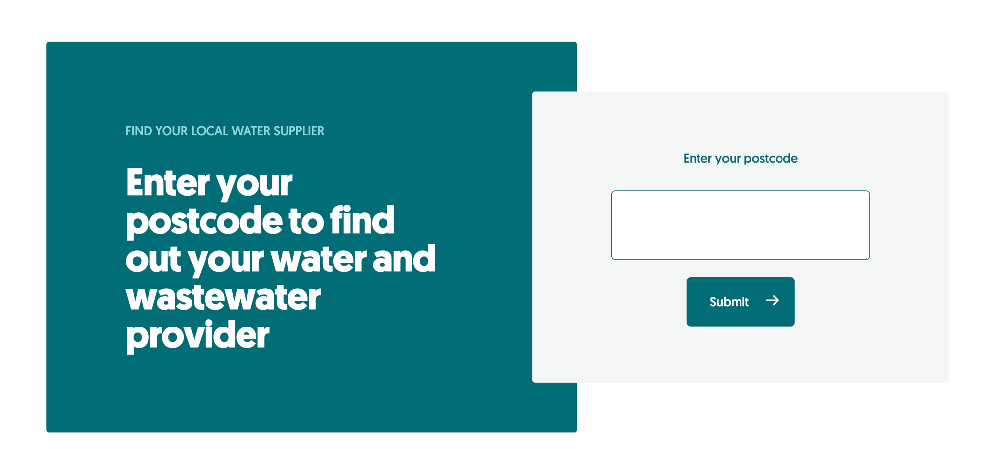 Water UK find your water supplier tool Water UK find your water supplier tool